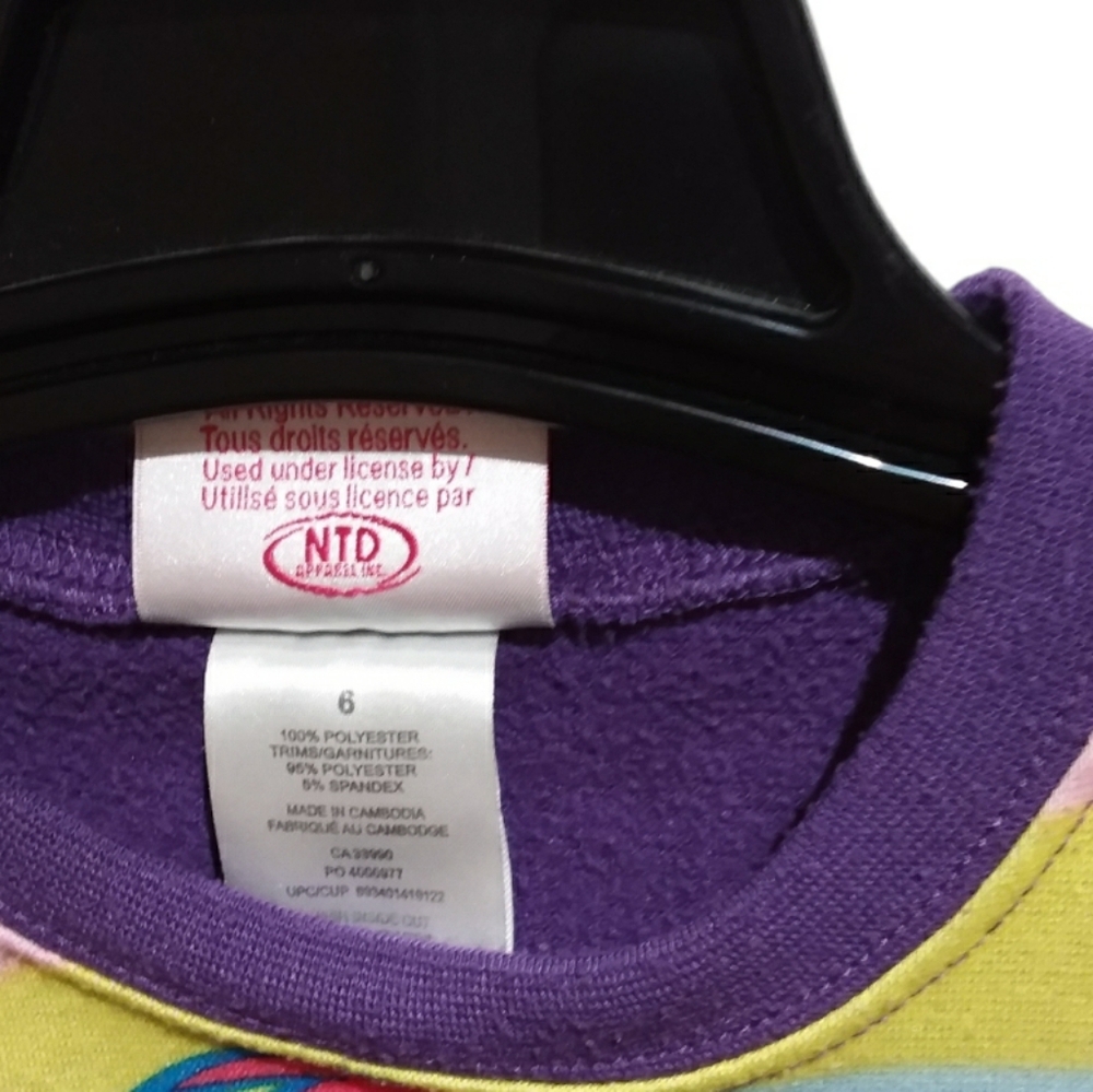 ⭐HP⭐ MY LITTLE PONY FIM Girls "Pony Power" Sweatshirt - Picture 4 of 5